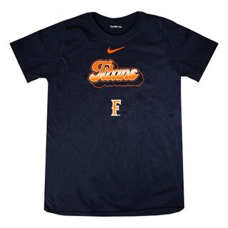 Nike Youth Wavy Words Tee - Navy